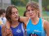 Lucile Gurin qui saute  1,62 en hauteur aprs son 1000m en 3'47 rconforte par Nina